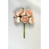 36 Mini Rose con Pistilli in Vari Colori