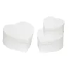 Set of 3 Heart Boxes for Favors and Gifts in 3 Colors white