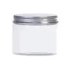 6 Transparent PET Jars with Silver Cap cm. 7