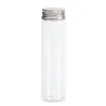 12 Transparent PET Vials with Silver Cap cm.12