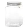 Square jars in transparent PET in two sizes