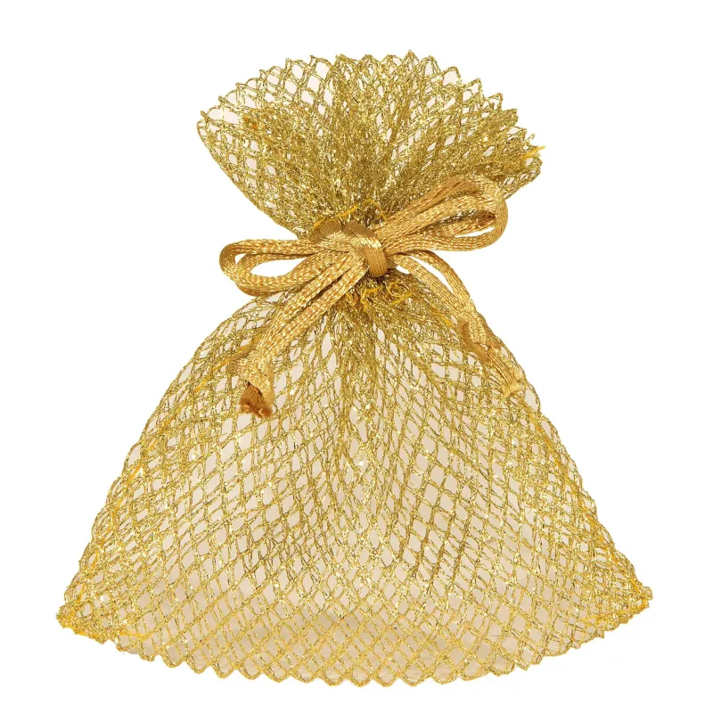 10 Bustine Rhombus Oro cm 12x9 per 50°Anniversario di Nozze