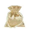 10 Bustine Janette Saten Bianco e Crema cm 8x10 per Nozze e Anniversari