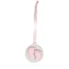 20 Wooden Pendants with Pink Feet