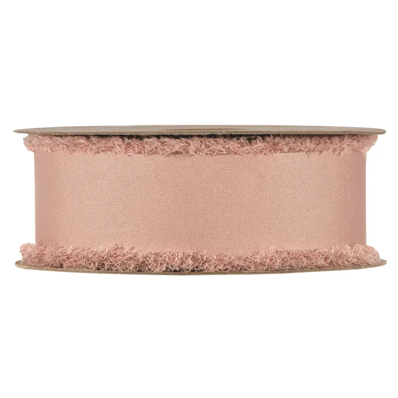 Nastro Pigalle Sfrangiato  Rosa Antico mm.35x10 mt