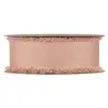 White and Antique Pink Fringed Pigalle Ribbon mm.35x10 mt