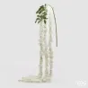 Falling Wisteria Branch EDG White and Lavender in Two Sizes, ideal for decorations and fittings