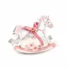 10 Porta Confetti Cavallino per Battesimo Rosa e Azzurro in Cartoncino con Foro