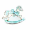 10 ροζ και μπλε ροζ και μπλε Pony Sugar Candy Holder για βάπτιση σε χαρτόνι με τρύπα