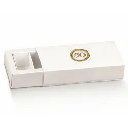 10 varmpressade godislådor med sockrad mandellåda i två storlekar