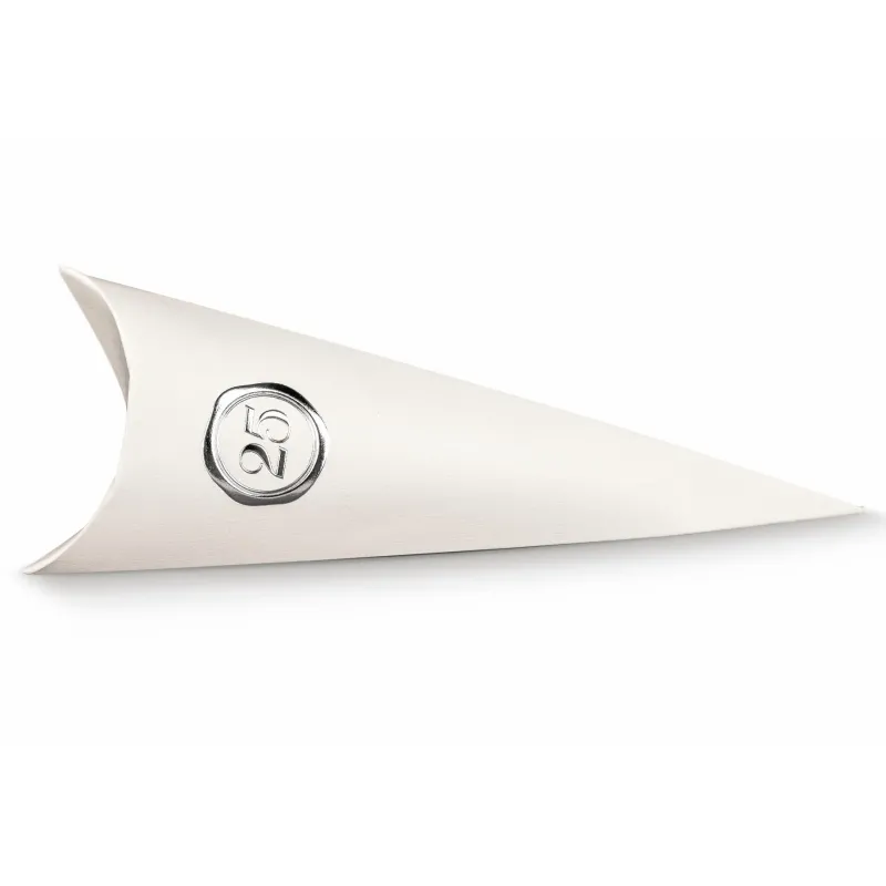 10 Hot Stamped Silver Wedding Cones