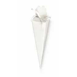 10 Cones Rice Holder with Flower Closure White Card | ChartaRè