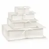 10 Book-Shaped Boxes for White Fiber Sugared Almonds and Favors in Various Sizes