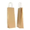 20 Colored Paper Bottle Shopper with Cord Handle