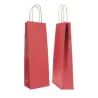 20 barevných papírových nákupních tašek na lahve s rukojetí ze šňůry, ideální na lahve ve vinotékách a na akcích