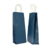 20 gekleurde papieren flessenshopper met blauw koordhandvat