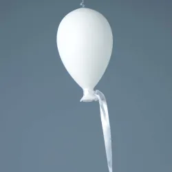 Balon szklany biały cm.13 h