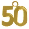 6 Decorations for 50th Anniversary Favors Gold cm. 3x2,5 | ChartaRè