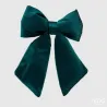 Ciemnozielona aksamitna kokardka do dekoracji i dekoracji w czterech rozmiarach EDG