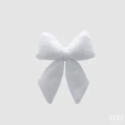 Nœud en velours blanc pour les décorations et les décorations en trois tailles EDG