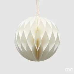 Sfera Origami EDG cm.10 bianco panna