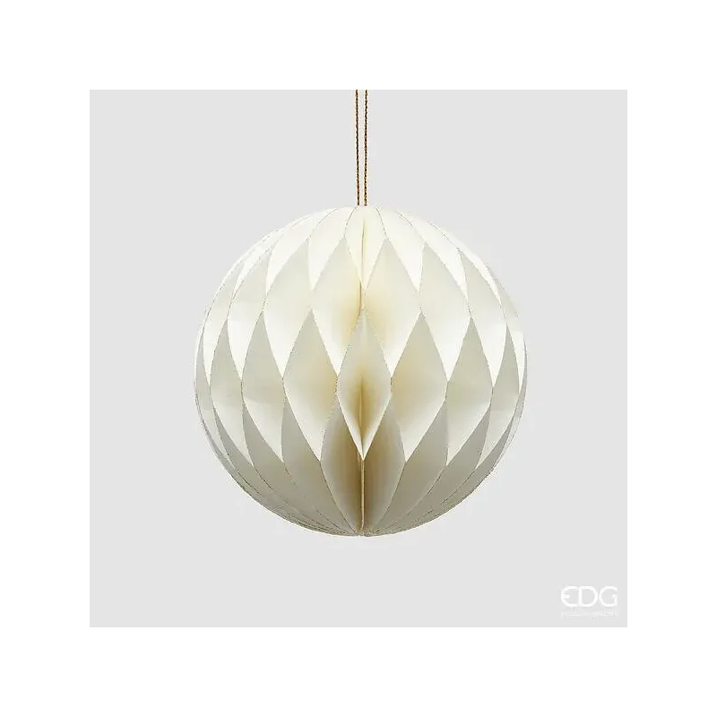 Origami esfera EDG cm.10 creme branco