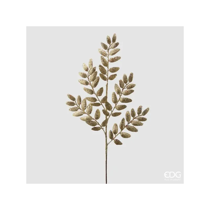 Gold Leaf Branch with Glitter cm. 66 EDG