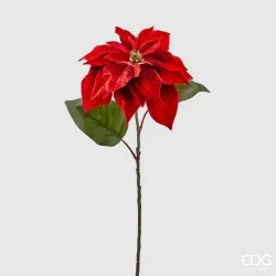 Ramo Stella di Natale in Velluto Rosso Cm. 71 EDG