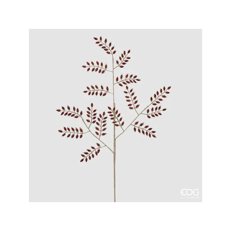 Ramo Felce Jewel Rosso con 15 Rametti di Gemme cm.80 EDG per Vasi e Decorazioni