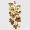 Decoro Magnolia Shine a Goccia con Foglie Oro Cm. 75 EDG