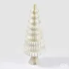 Origami Pine Decoration with Waves Cm. 44x110 h EDG Cream White
