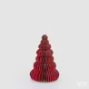 Origami red pine decoration with waves in three sizes EDG