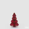 Decoro Origami Pino Rosso a Onde EDG base dm.9 x altezza cm.15