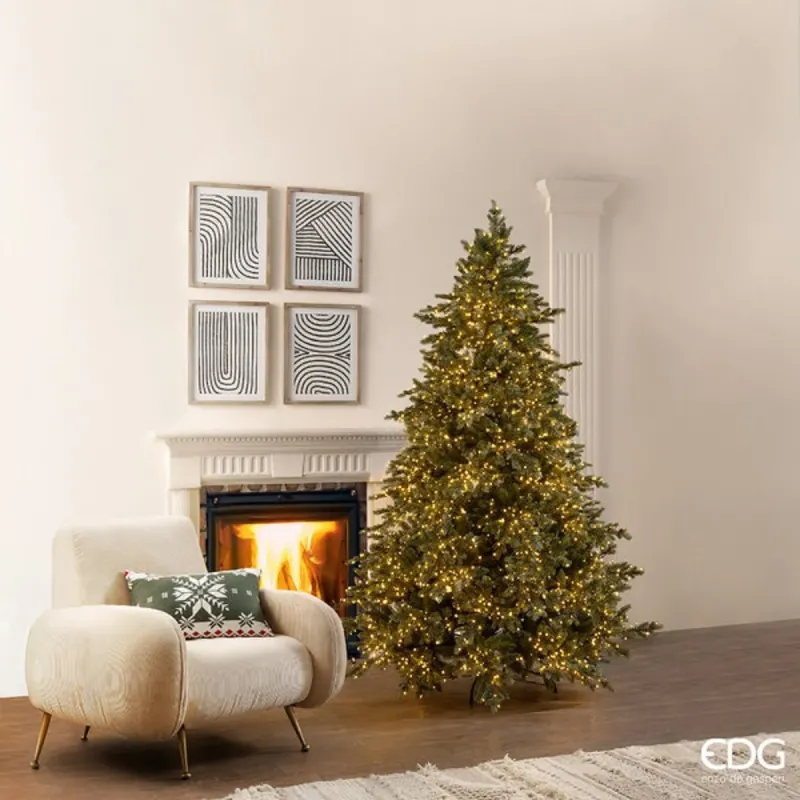 Silver Pine Tree with 4000 dimmable MiniLED EDG cm.210
