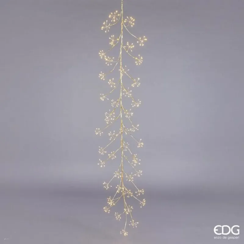 Feston lumineux avec 480 MicroLEDs cm.180 Or/Noir EDG | ChartaRè