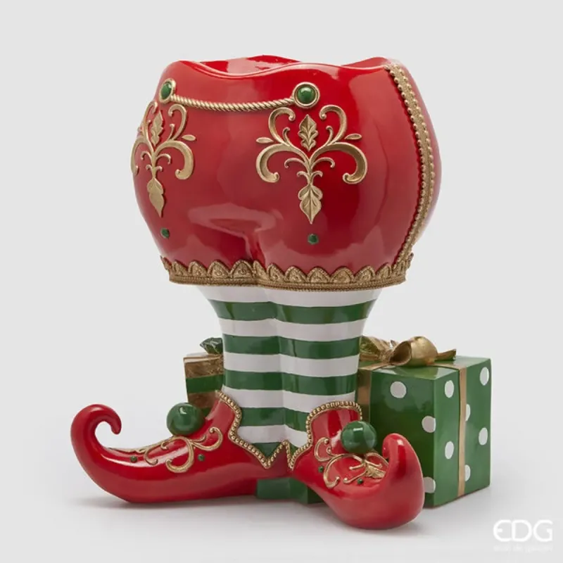 Calças de Elfo de Pinho com Base de Árvore de Natal cm.66 EDG