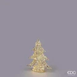 Χρυσό χριστουγεννιάτικο δέντρο με ρίγες MicroLed σε τρία μεγέθη EDG