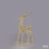 Gold Reindeer with MicroLed Stripes in Three Sizes EDG