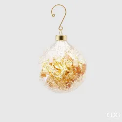 Foil Glass Sphere with Gold Leaf cm. 8 EDG