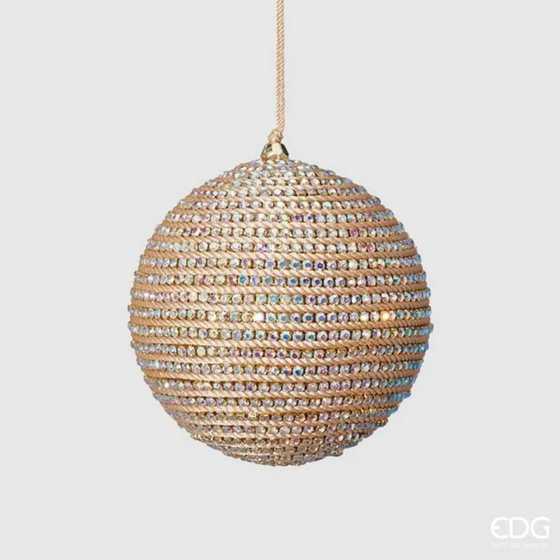 Sphère en diamant d’or avec strass diamètre cm. 10 EDG
