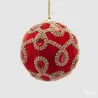 Sphere with Gems in Red Velvet cm.10 EDG