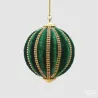 Sfera Spicchi en velours rouge et vert cm.10 EDG