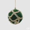 Sfera Deco Gemme Velluto Rosso e Verde in Due Misure EDG