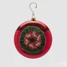 Glass Medallion Decoration Red Gems cm.12 EDG