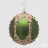 Sfera Gemme Rosso e Verde con Decoro Oro cm.16,5 EDG