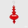 Decoro Trottola in Vetro Rosso altezza cm.23 EDG