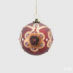 Sfera in Vetro Flor Bordeaux cm.8 EDG