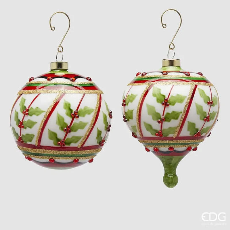 Ποικιλία Holly Sphere ή Top Διακόσμηση cm.10 EDG | ChartaRè