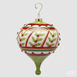 Spinning top Holly Decoration cm.14 EDG