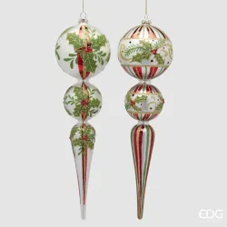 Decoración Surtida de Acebo Fundido cm. 38 EDG